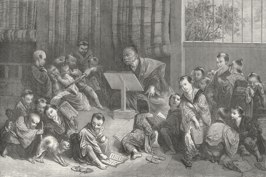 JAPAN. Japanese School 1880 old antique vintage print picture